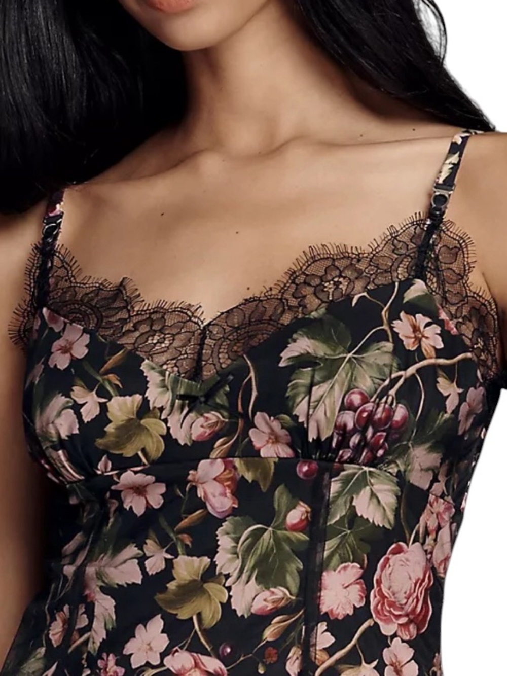 Maeve Floral Lace Bustier Mesh Fruit dress Size Medium - Picture 3 of 7